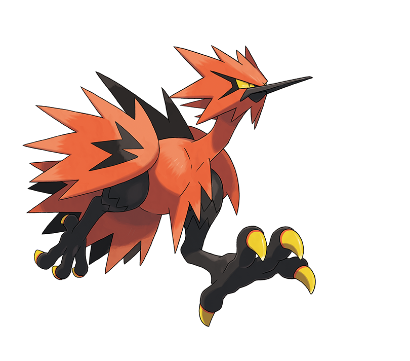 Why is the URL for this image spelled Zapados? Does Game Freak know how to spell their own mons names? Also this thing looks like a dirty deranged ostrich.