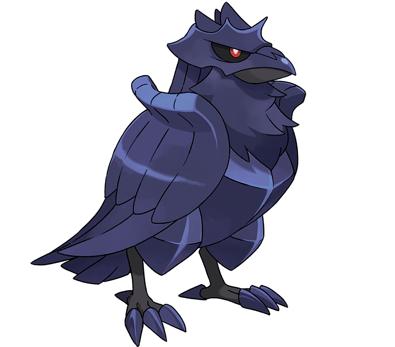 Dizem que o Corviknight é o Pokémon mais forte que habita os céus da região  de Galar. Pode ser visto, frequentemente, a voa…