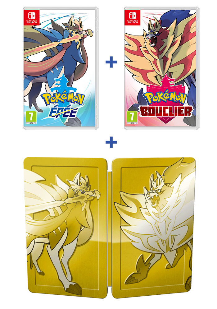 Steelbook Pokémon Bouclier Pour Nintendo Switch - Boîte Métal Seule, Sans Le Jeu (neuf)